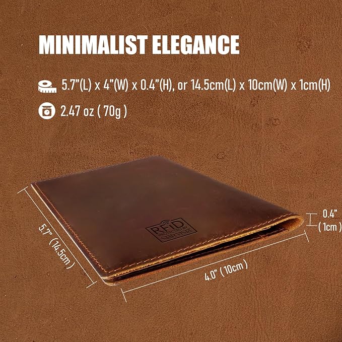 STAR VISTA Albatross Leather Travel Passport Holder, Minimalist Design - Image 7