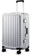 LUGGEX Checked Luggage with Spinner Wheels, 24 Inch Aluminum Frame Zipperless by LuggeXLUGGAGE
