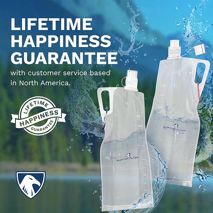 Survivor Filter Clear Collapsible Water Bottles - Image 6