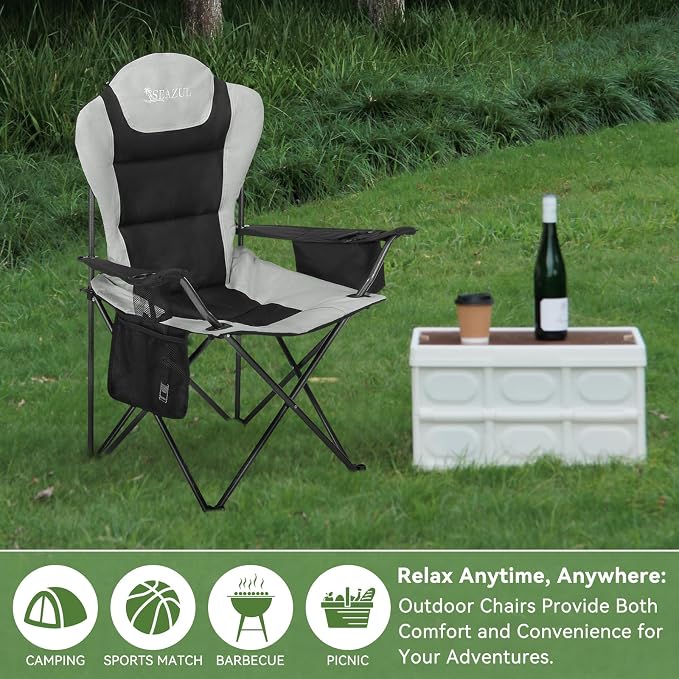 Camping Chairs for Adults, Camping Chairs 2 Pack, Folding Chairs for Outside - Image 8