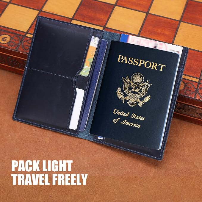 STAR VISTA Albatross Leather Travel Passport Holder, Minimalist Design - Image 6