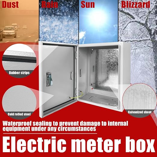 Electrical Box 20 x 16 x 8 Inch Indoor Outdoor Electrical Enclosure Box Steel - Image 5