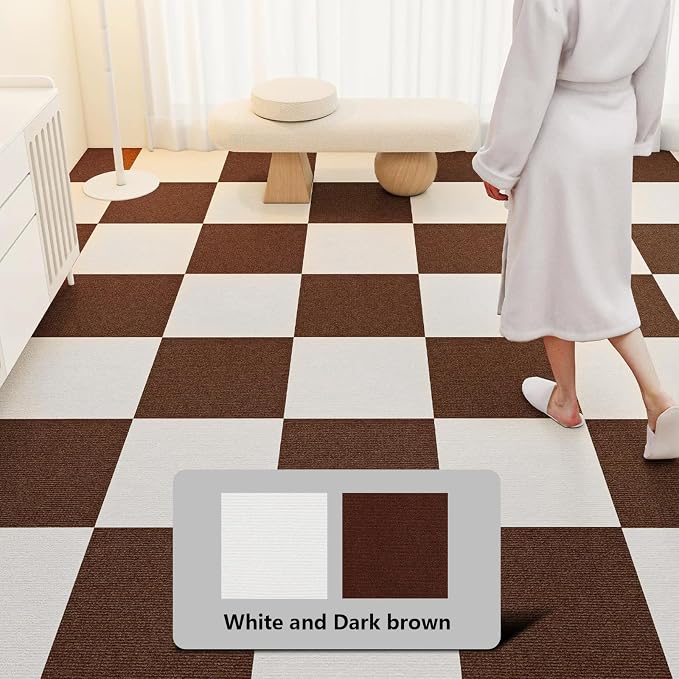 35pc 12" x 12" Self-Adhesive Carpet Tiles, Economical Temporary Flooring - Image 7