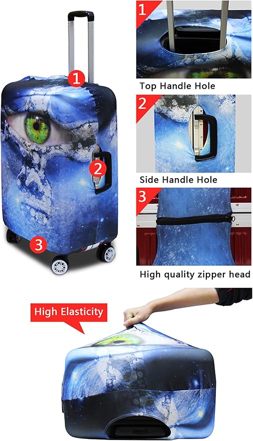 Tiger Travel Luggage Covers 22-25 Inch Spandex Suitcase Protectors - Image 6