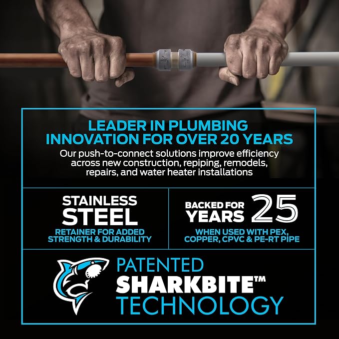 SharkBite Max Male Adapter, 3/4 in Push-to-Connect x 3/4 in MNPT, Brass - Image 4