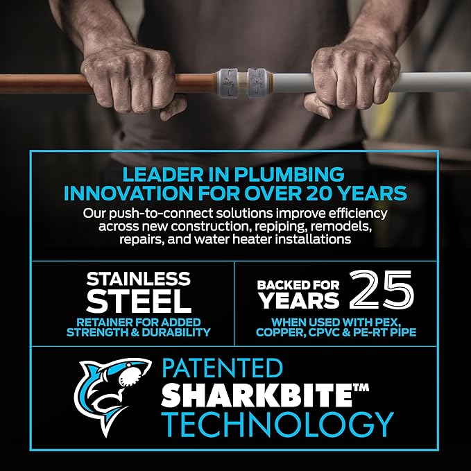 SharkBite Max 3/4 Inch MNPT Adapter, Push to Connect Brass Plumbing Fitting - Image 4