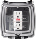 Intermatic WP1030C 3-1/8” Deep Weatherproof Outlet Cover – UV Stabilized Clear by Intermatic