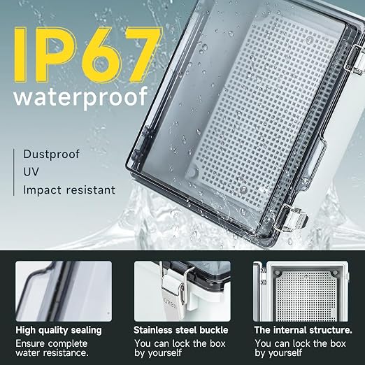 Junction Box Outdoor Waterproof Electrical Project Box IP67 ABS Enclosure | - Image 2