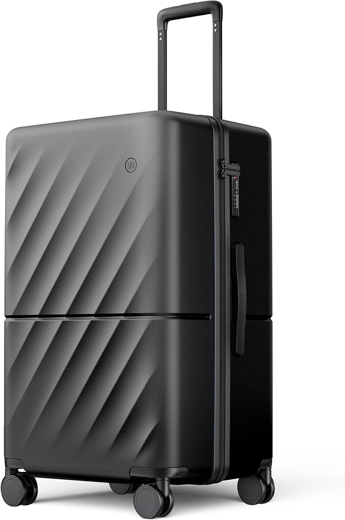 NINETYGO Trunk Luggage 26 Inch, Medium Checked Luggage by NINETYGO