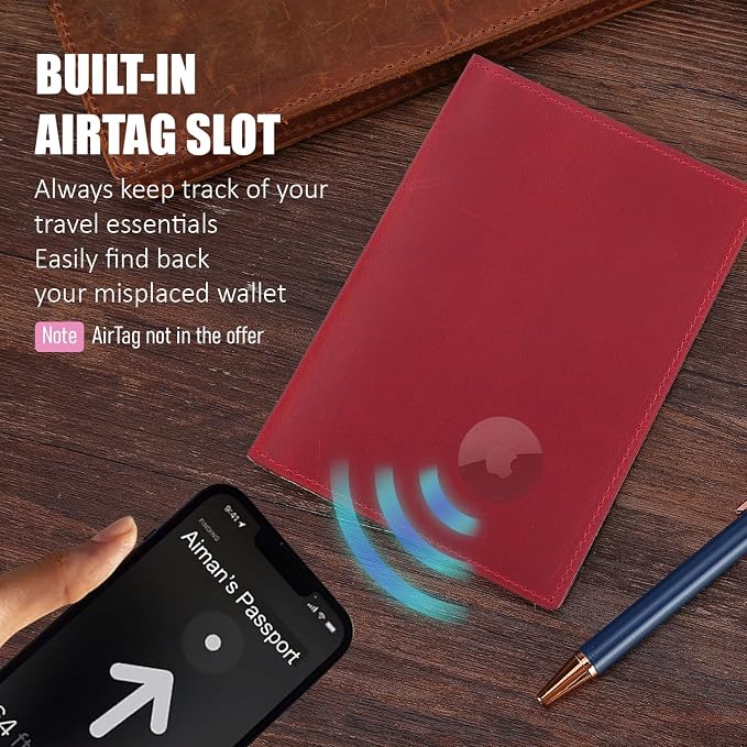 STAR VISTA Albatross Leather Travel Passport Holder, Minimalist Design - Image 8
