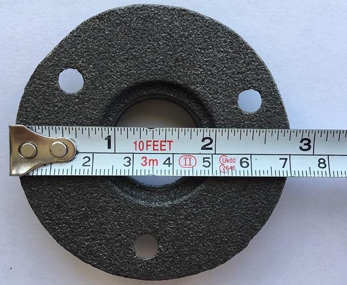 2Pack Inch Floor Flange Cast Iron Pipe Floor Threaded Pipe Fitting Industrial - Image 3