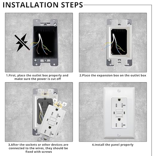 1-Gang Outlet Box Extender, Non-Metallic Electrical Box Extender - Image 4