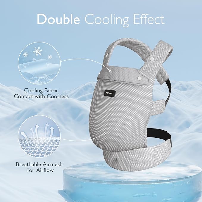 Momcozy Breathable Mesh Baby Carrier, Ergonomic and Lightweight Infant Carrier - Image 2