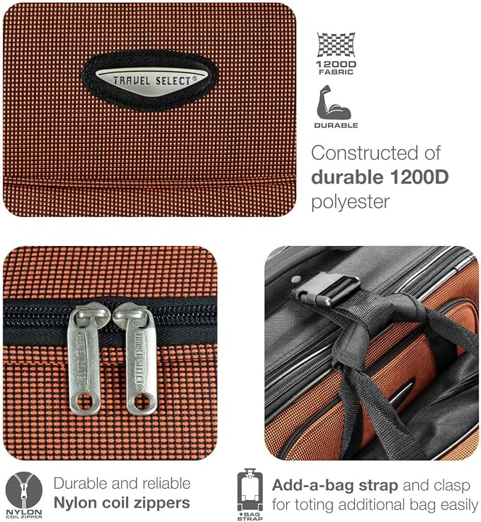 Travel Select Amsterdam Expandable Softside Rolling Upright Luggage, 2 Wheels - Image 8