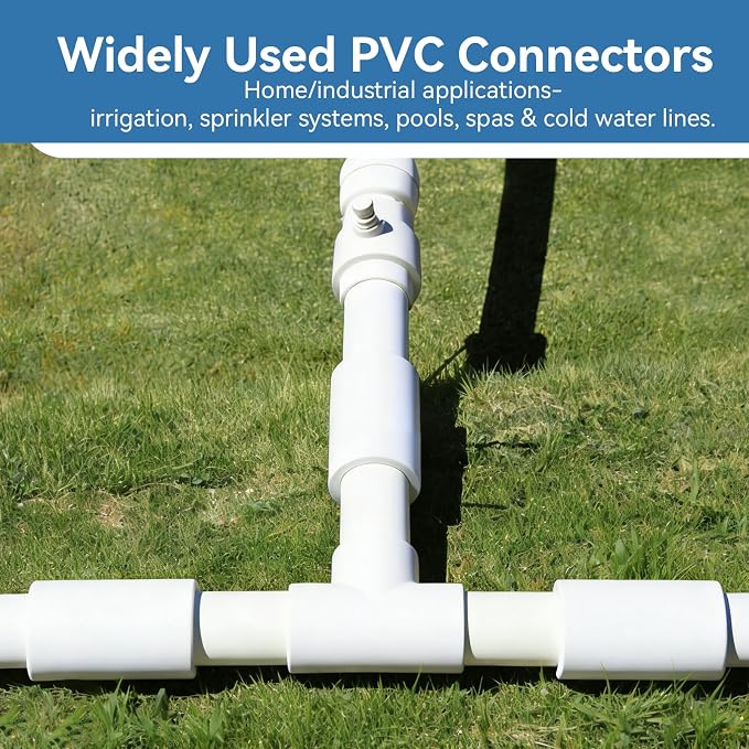 9 Pack 1Inch White PVC Pipe Coupling, Socket x Socket, Schedule 40 Heavy Duty - Image 6