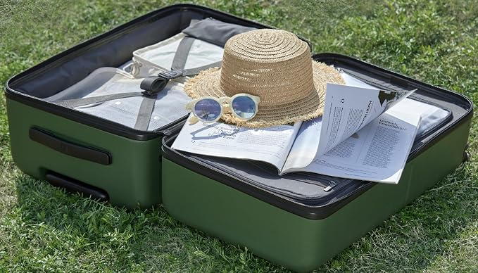 NINETYGO Trunk Luggage 26 Inch, Medium Checked Luggage - Image 7