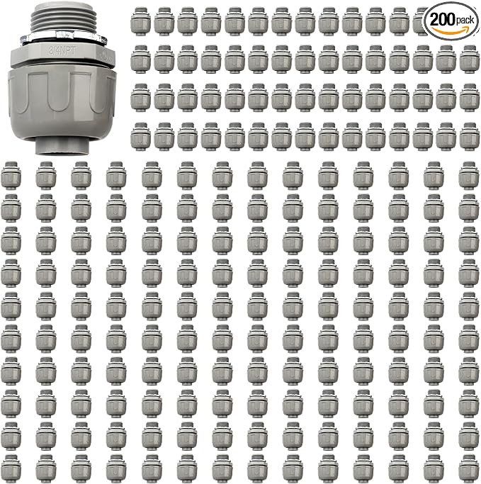 Conduit Connectors, 3/4 Inch, Non-Metallic, by HDHAODA