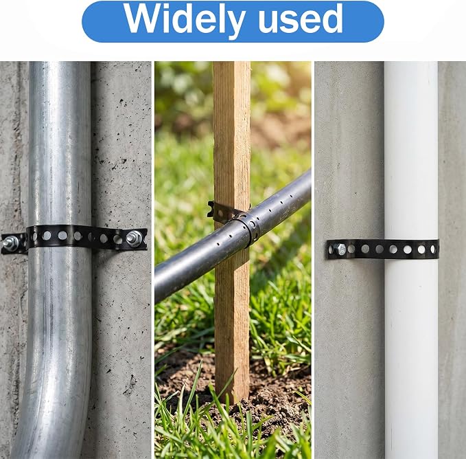 Black Metal Strap with Holes 2/3 Inch × 66 FT, 0.6mm Thickness | Galvanized - Image 4