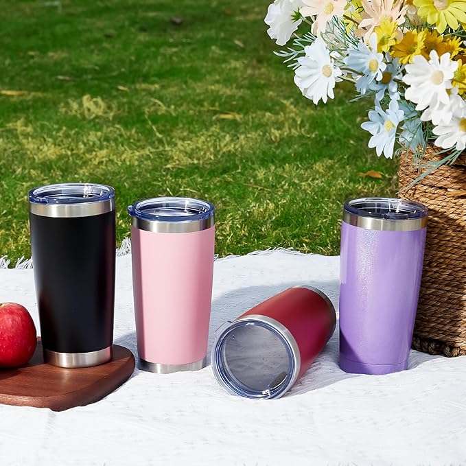 MEWAY 20oz Tumbler Cup Double Wall Vacuum Insulated Travel Mug Bulk, Stainless - Image 7