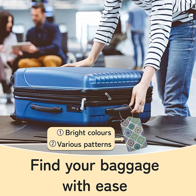 Vintage Mandala Floral Luggage Tag - Image 6