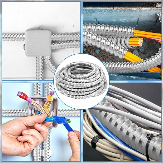 Yaocom 1 Inch Metal Flexible Conduit 50 ft, Galvanized Reduced Wall | Outdoor - Image 7