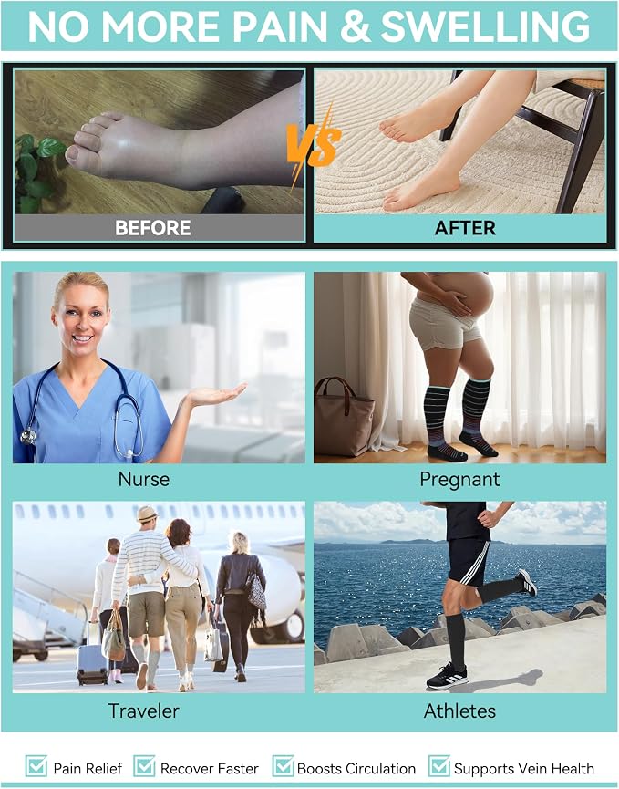 HAPIU Merino Wool Easy On Compression Socks - Image 3