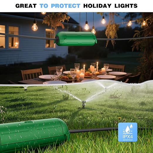 9 Pack Outdoor Waterproof Extension Cord Safety Cover, - Image 6