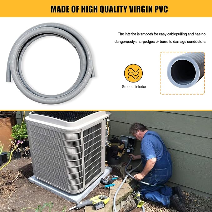 1 inch 10 Foot Liquid-Tight Conduit Kit, Flexible Non Metallic Electrical - Image 4
