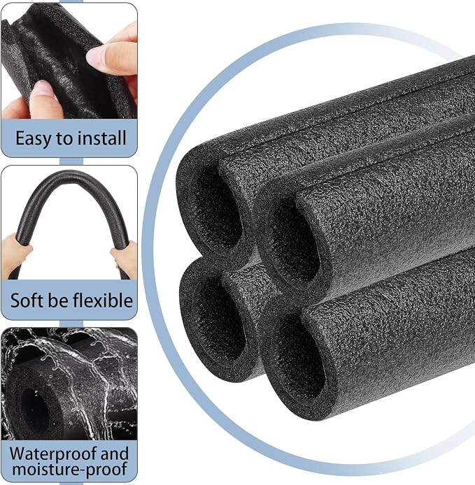 4 Pcs 3.3 Feet Foam Pipe Insulation Foam Tube Insulating Water Pipe Pool Swim - Image 5