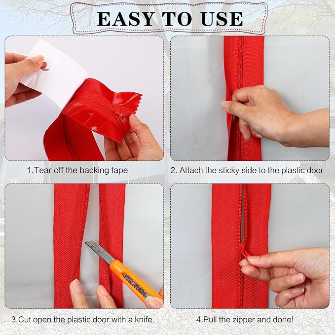 XunYee 2 Roll 7 ft x 3 Inches Red Containment Zipper - Image 6