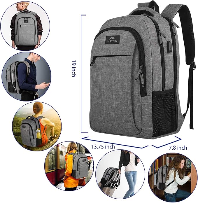 17 Inch Laptop Backpack, MATEIN TSA Large Backpack - Image 7