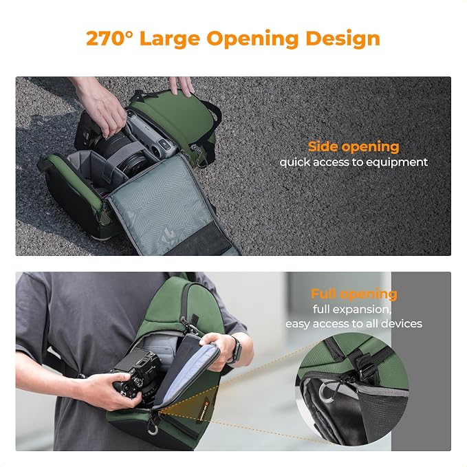 K&F Concept Camera Sling Bag Crossbody Bag Camera Shoulder Backpack - Image 5