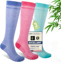 Compression Socks Women & Men, 15-20 mmHg Bamboo Viscose Knee High Soft Support by Unknown