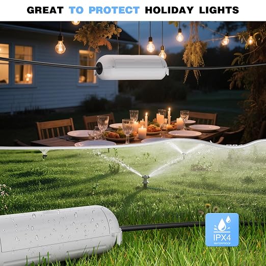 3 Pack Outdoor Extension Cord Waterproof Cover, - Image 6