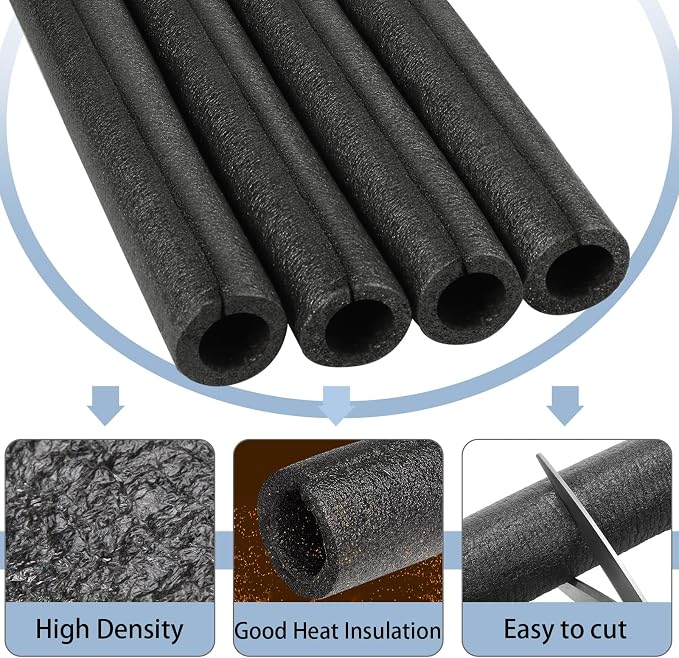 4 Pcs 3.3 Feet Foam Pipe Insulation Foam Tube Insulating Water Pipe Pool Swim - Image 7