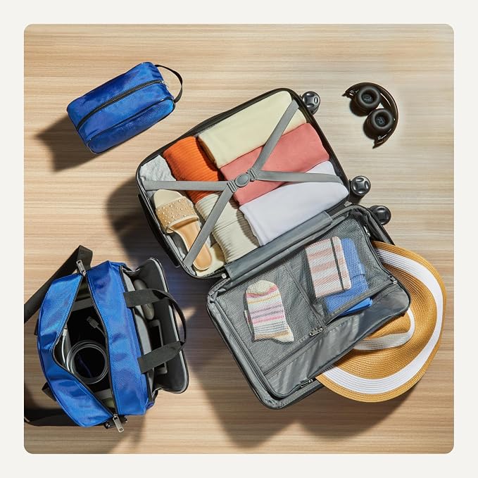 Amazon Basics 3-Piece Luggage Set, Including One Carry-On Luggage, One 15-inch - Image 4