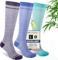 Compression Socks Women & Men, 15-20 mmHg Bamboo Viscose Knee High Soft Support by Unknown