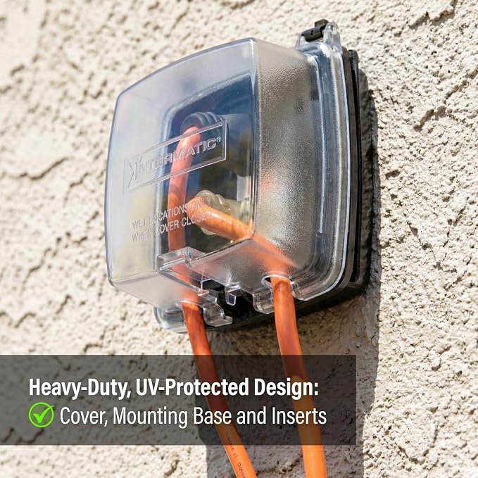 Intermatic WP1020C Deep Weatherproof Outlet Cover, Vertical | 2-1/4", GFCI and - Image 5