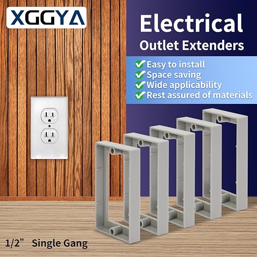 1/2Inch Single Gang Receptacle Outlet Box Extenders - Image 2