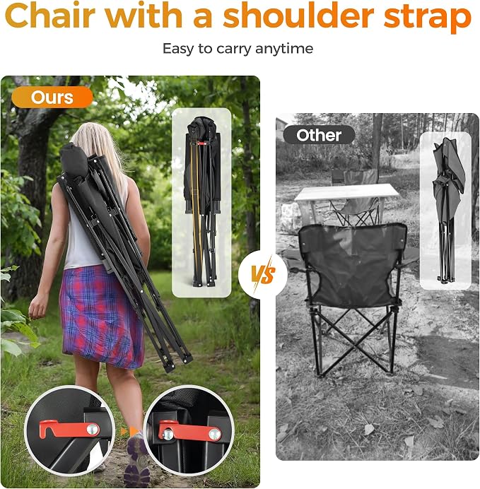 ALPHA CAMP Heavy Duty High Back Camping Chairs - Image 9