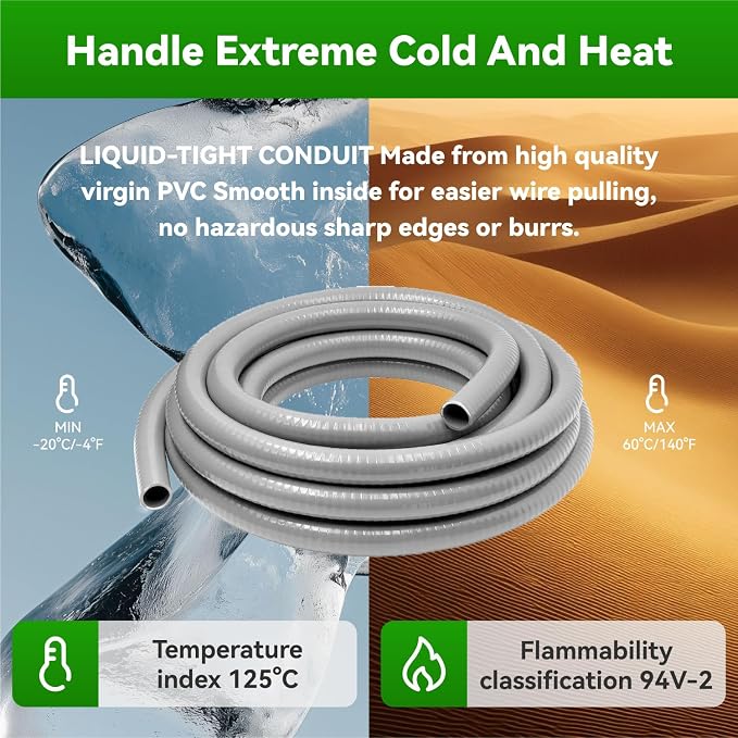 25 Ft Liquid-Tight Conduit and Connector Kit - Image 5