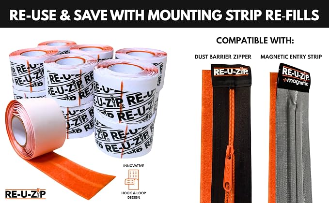 RE-U-ZIP Reusable Dust Barrier Zipper, Fail-Safe™, Replaceable & Lockable - Image 3