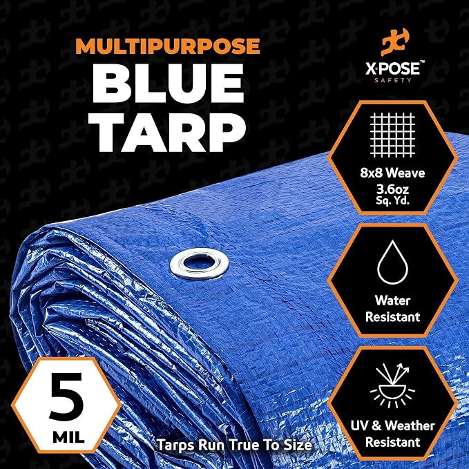Better Blue Poly Tarp 10' x 10' - Image 2