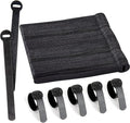 120 x Reusable Cable Ties Black, Adjustable Releasable Hook and Loop Cable by ARMIZ