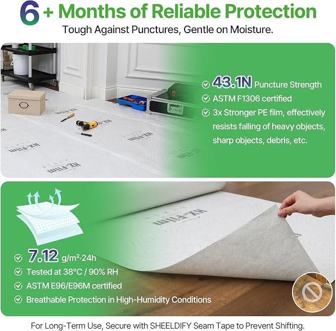 39"x100' Heavy-Duty Floor Protection | Construction Grade Carpet Protector | - Image 3