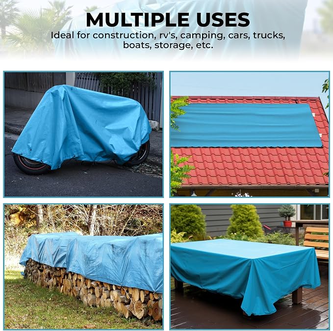 Tarps Heavy Duty Waterproof 12x20-12 mil Thick Camping Tent - Image 8