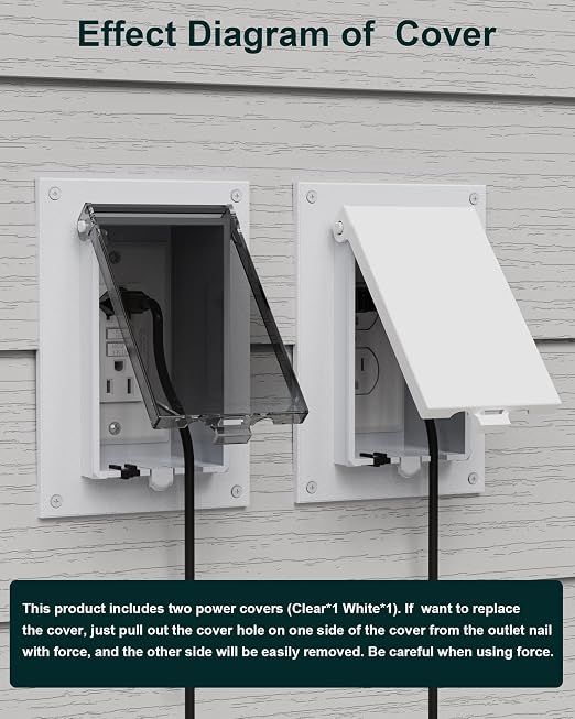 Recessed Outlet Box, DBVS1C-1 Low Profile Exterior Electrical Outlet Box - Image 7