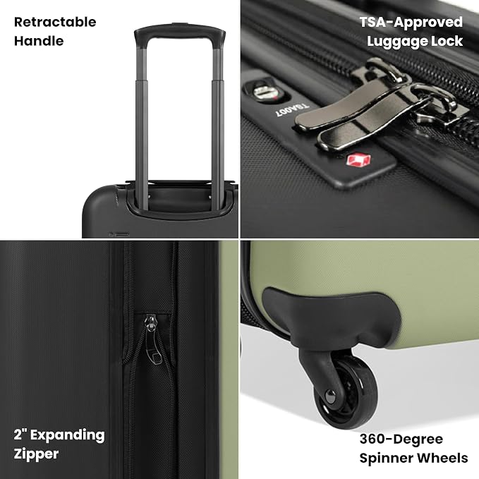 Sherpani Meridian, 22 Inch Carry On Luggage Airline Approved, Rolling Hardside - Image 2