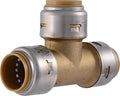 SharkBite Max 3/4 Inch Tee, Push to Connect Brass Plumbing Fitting, PEX Pipe by SharkBite