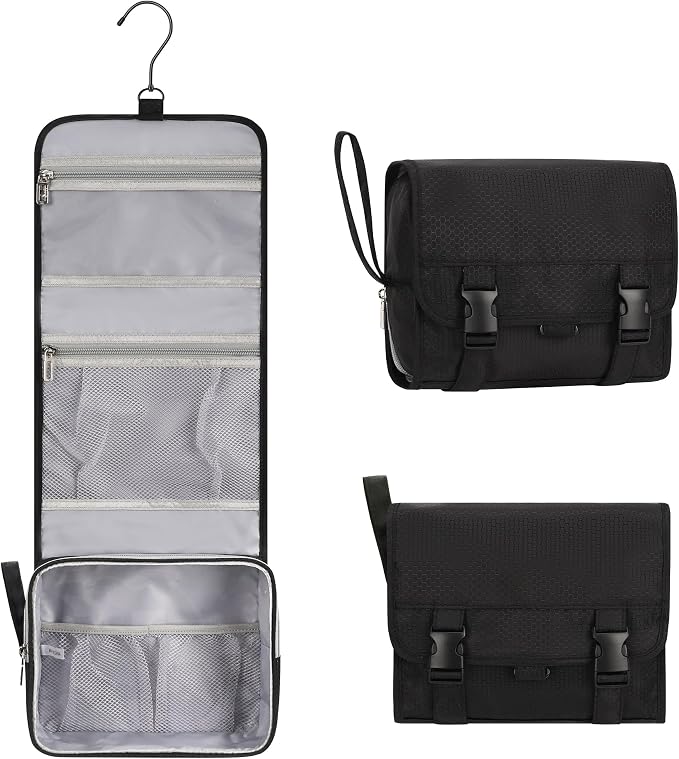Small Hanging Toiletry Bag for Men and Women, Portable Hanging Organizer for by Relavel